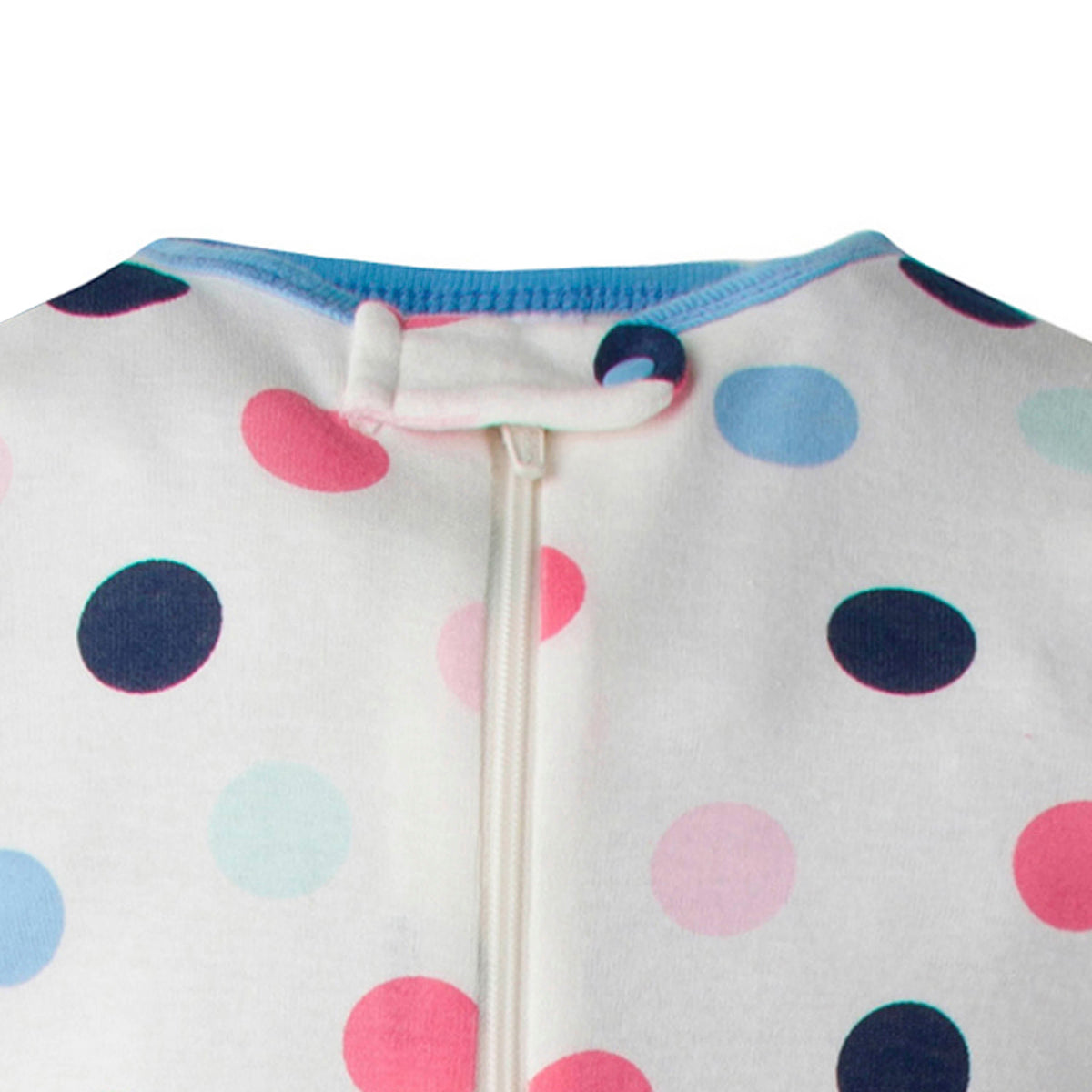 2-Pack Baby Girls Happy Dots Snug Fit Footed Pajamas, view 2