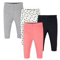 4-Pack Baby Girls Dots Pants