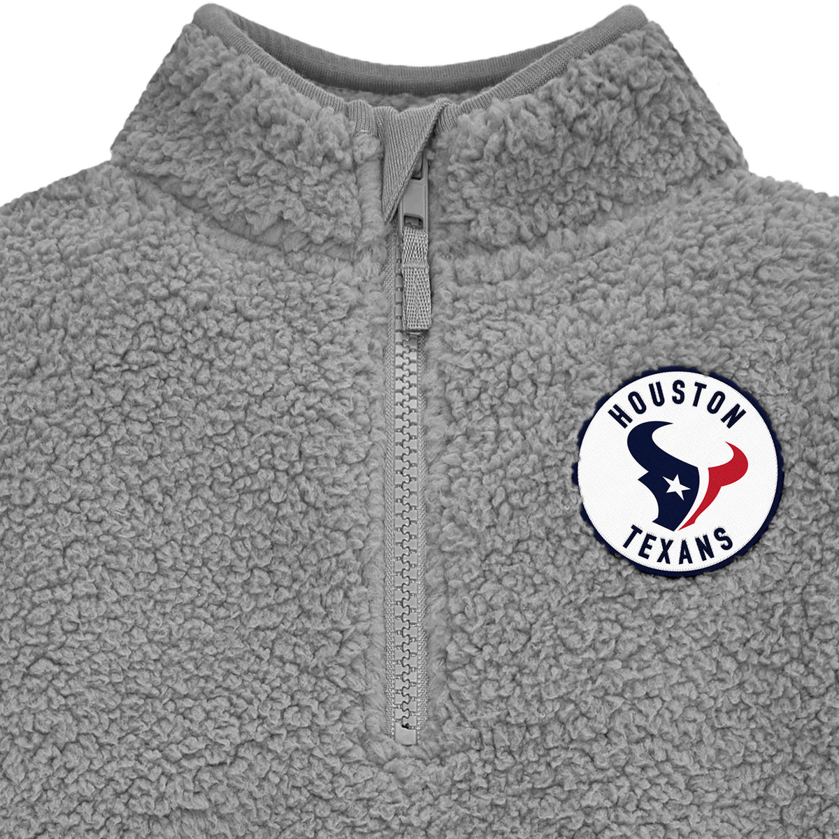 Infant & Toddler Boys Texans 1/4 Zip Sherpa Top, view 2