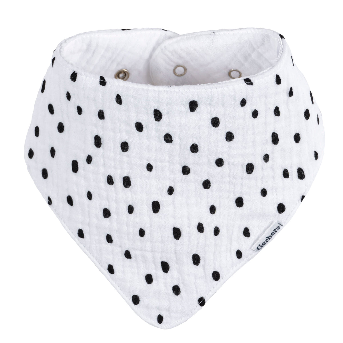 10-Pack Baby Neutral Multi White Muslin Bandana Bib, view 5