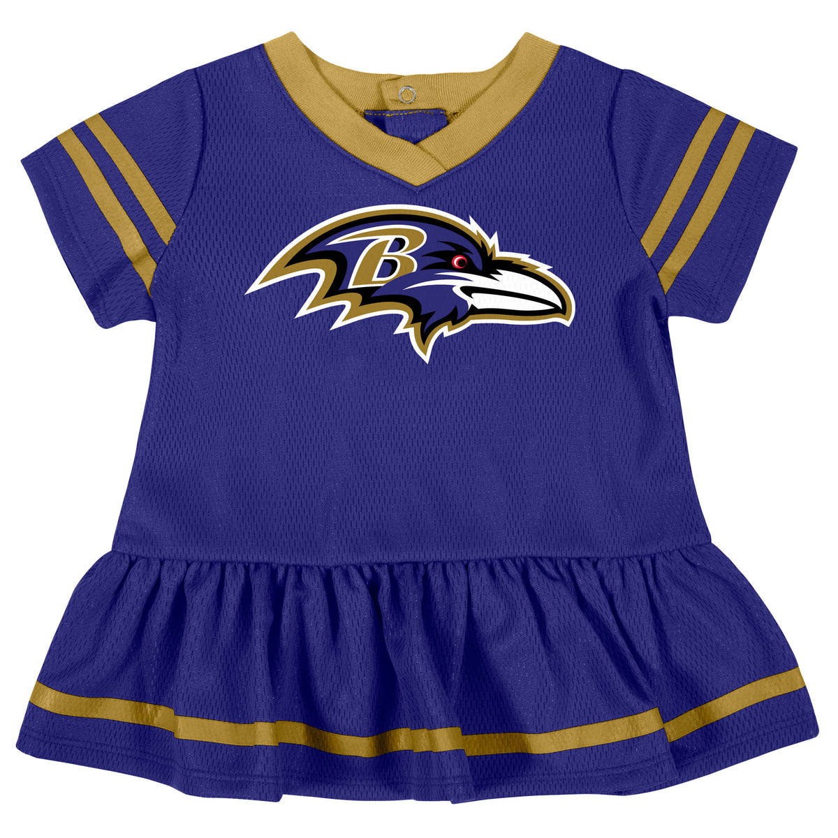 2-Piece Baby Girls Ravens Dress & Diaper Cover Set, view 3