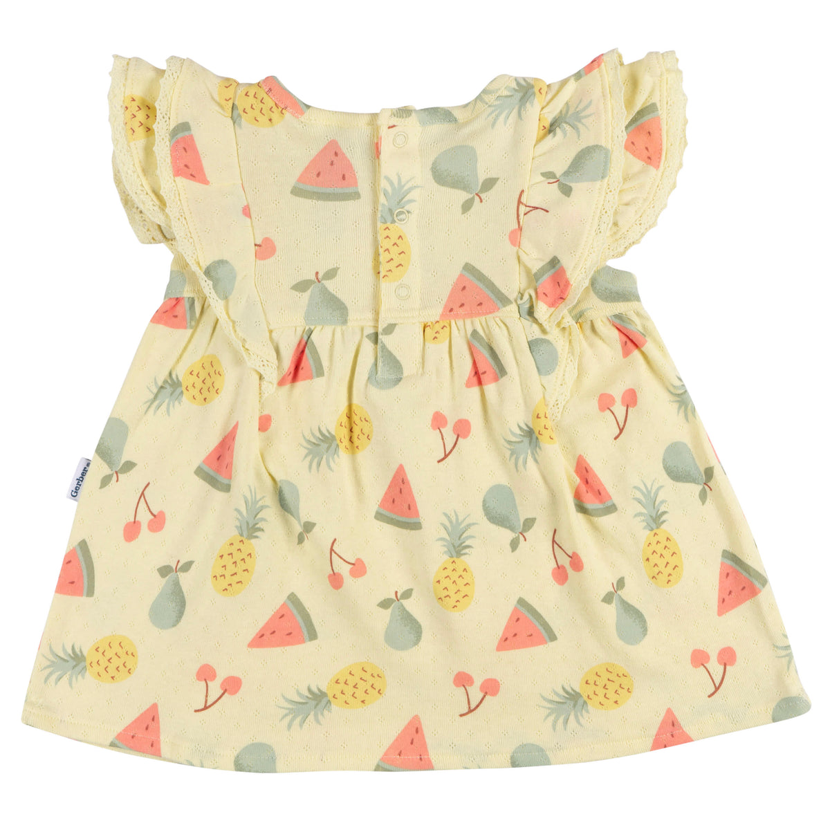2-Piece Baby Girls Fruit Dress & Diaper Cover, view 5