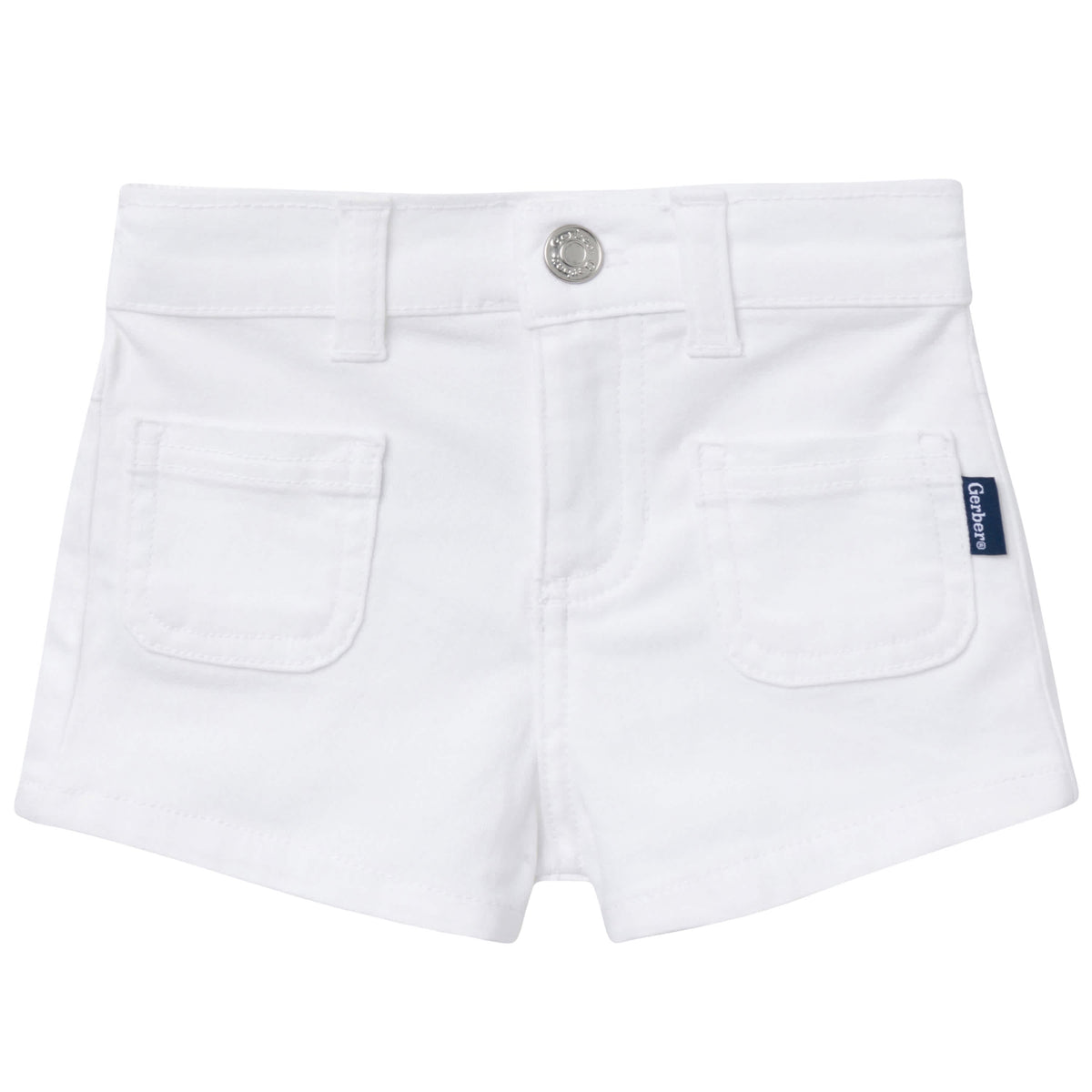 Baby & Toddler Girls White Twill Shorts