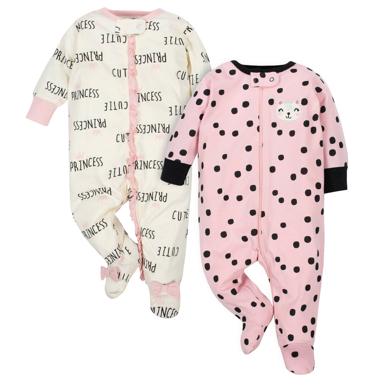 2-Pack Baby Girls Hearts and Cats Sleep N' Plays