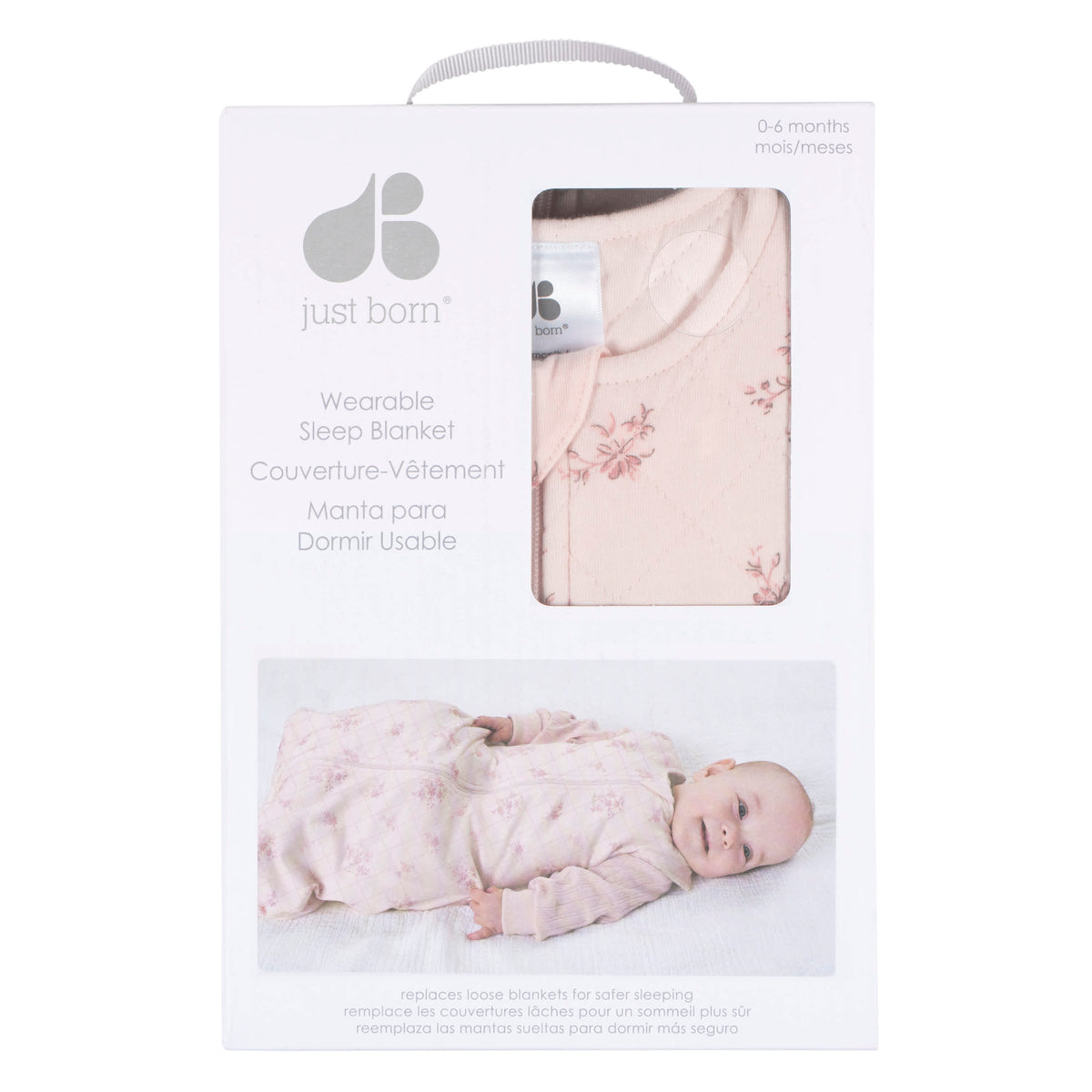 Baby Girls Pink Wearable Blanket, view 4