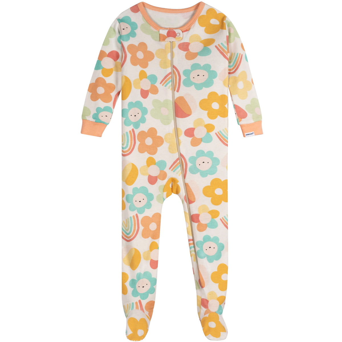 2-Pack Baby Girls Sunny Day Footed Pajamas, view 4