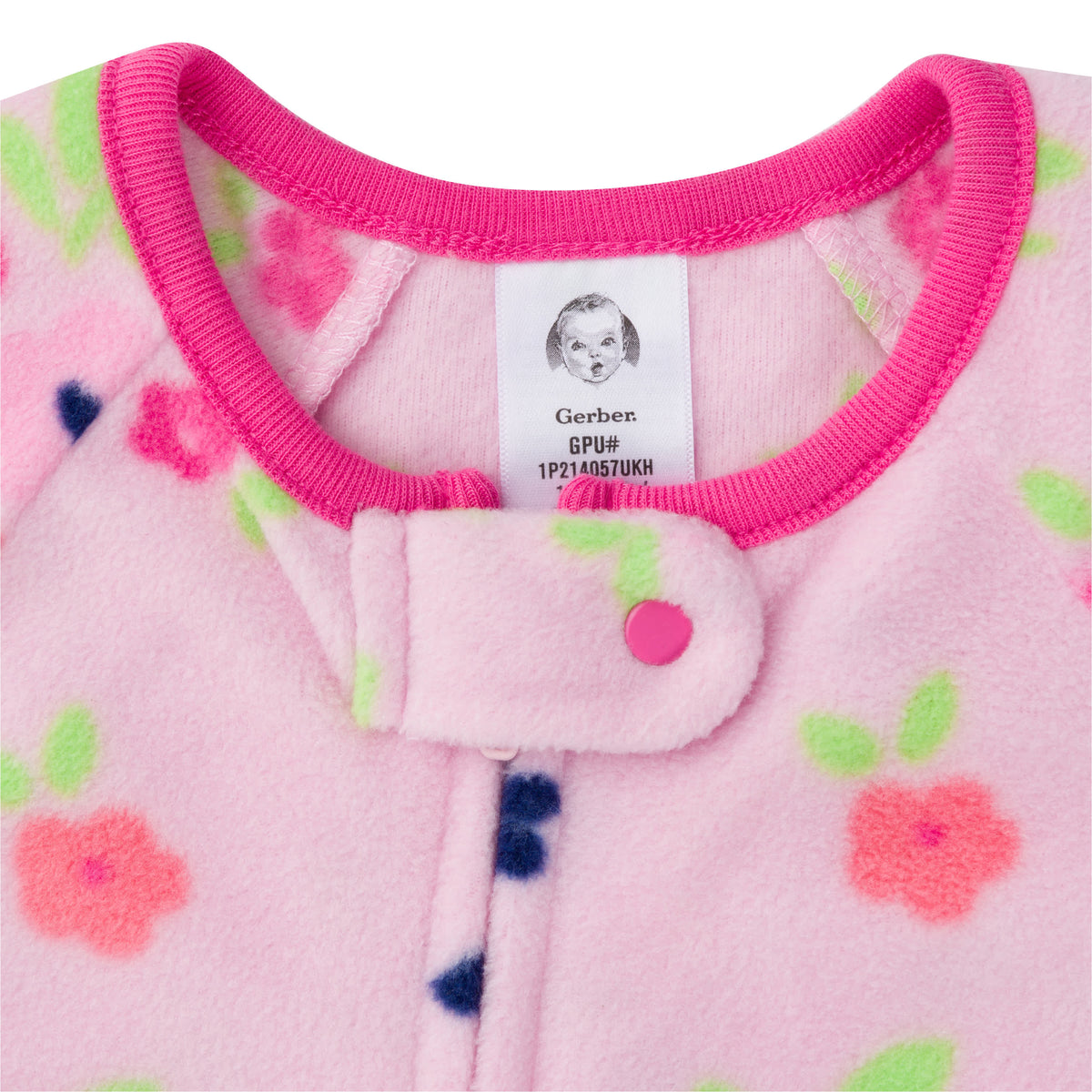 2-Pack Baby & Toddler Girls Floral Fleece Pajamas, view 3