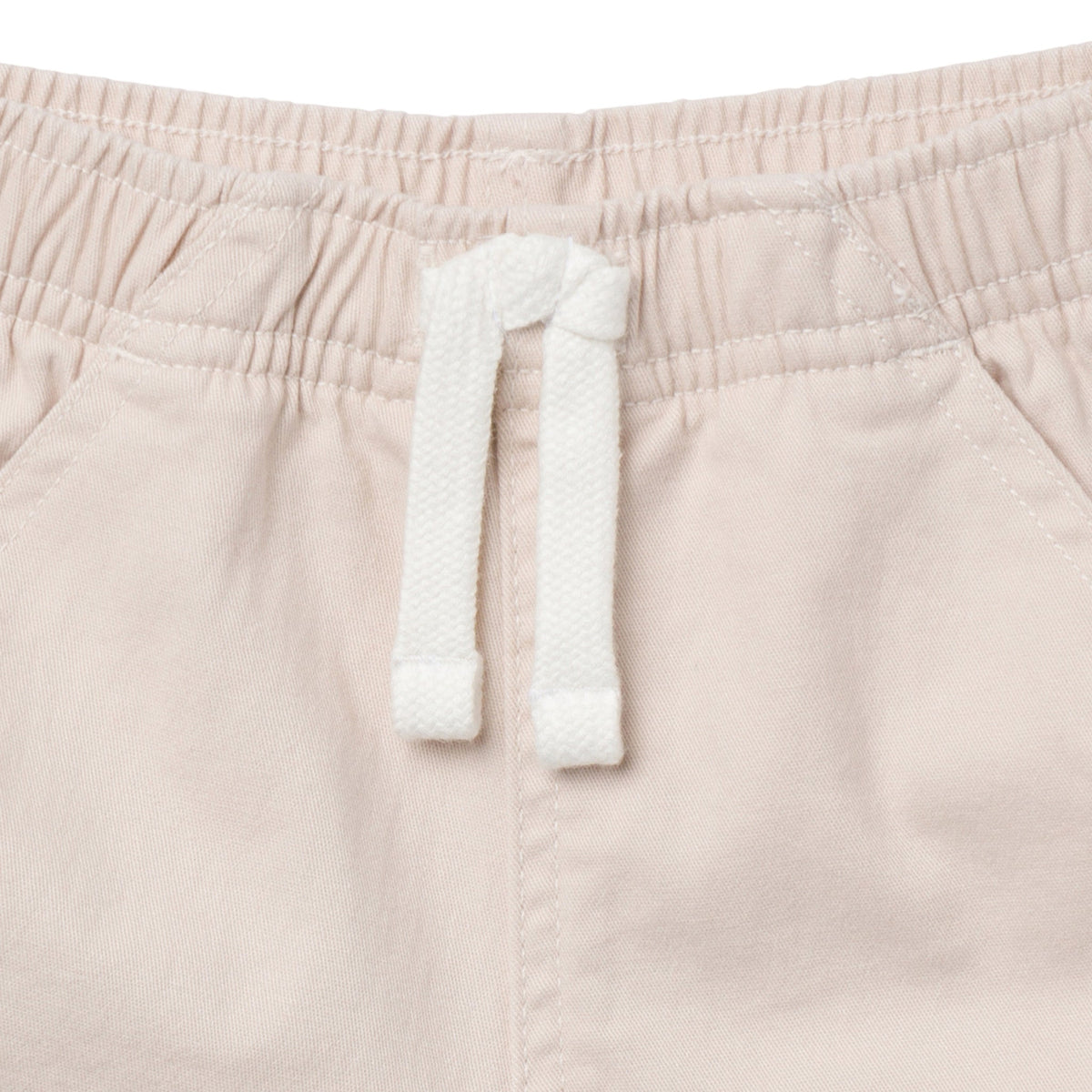 Baby & Toddler Boys Tan Twill Shorts, close-up detail 3