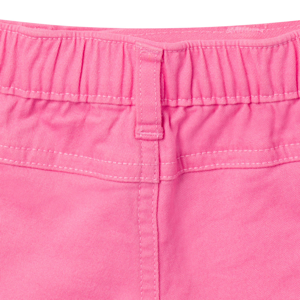 Baby & Toddler Girls Pink Twill Shorts, close-up detail 1