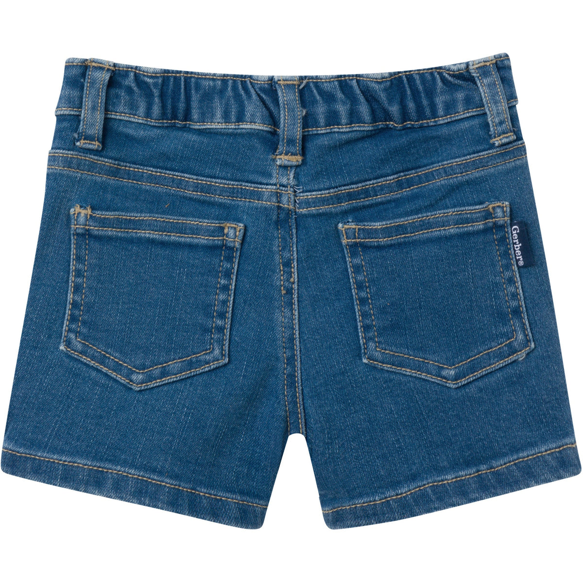 Baby & Toddler Neutral Light Wash Denim Shorts, additional view 1
