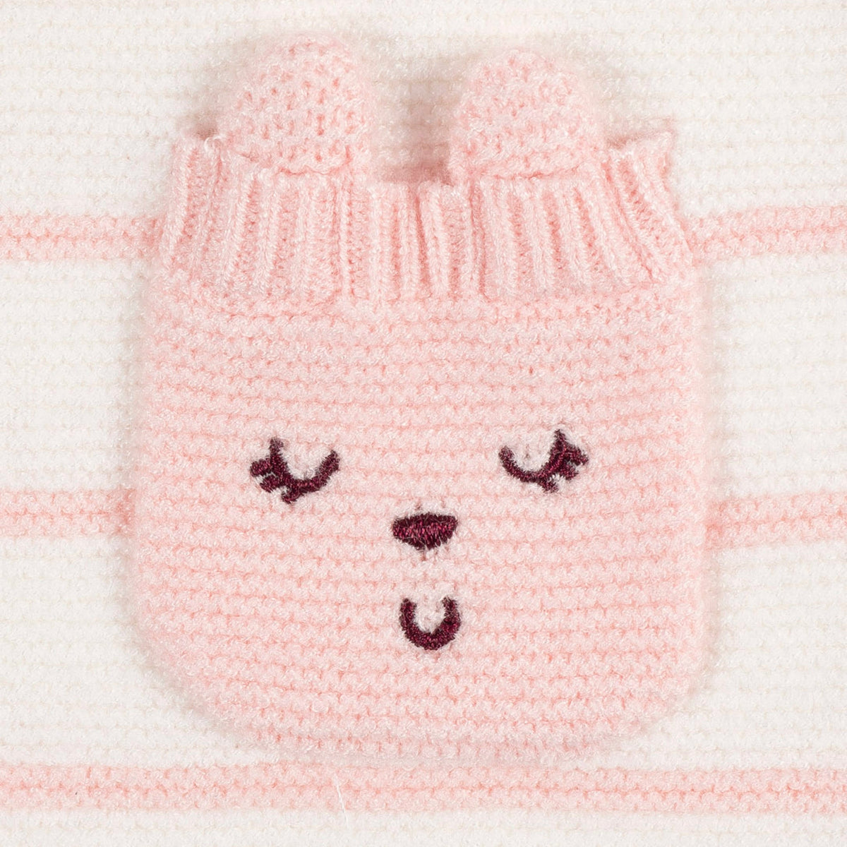 CASE of Baby Girls Bear Romper, close-up detail 2