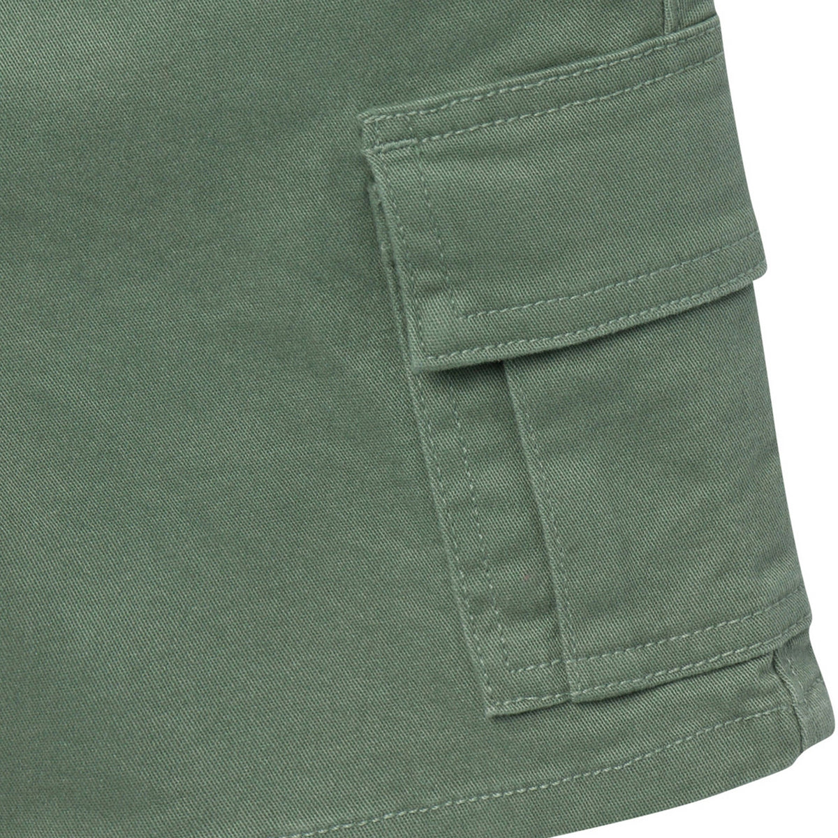 Infant & Toddler Boys Green Twill Shorts, close-up detail 4