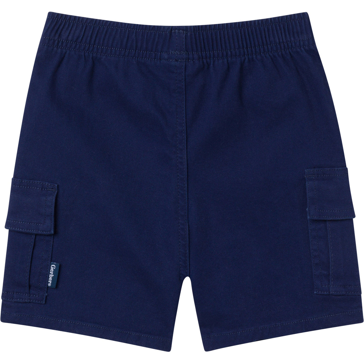 Infant & Toddler Boys Navy Twill Shorts, additional view 1