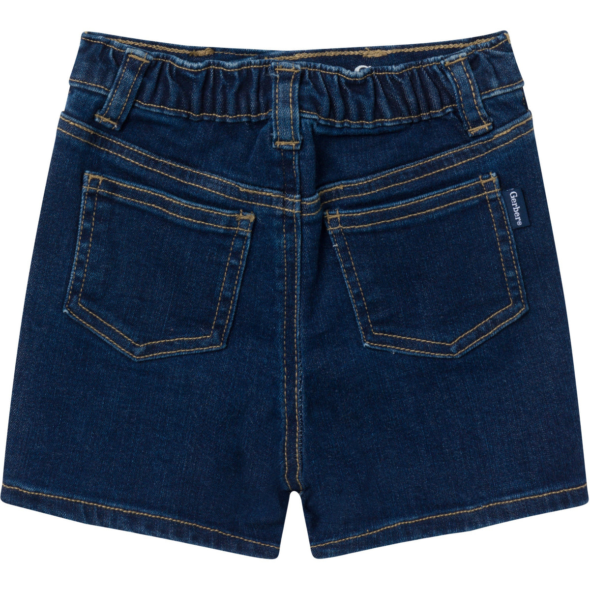 Infant & Toddler Neutral Dark Wash Denim Shorts, additional view 1