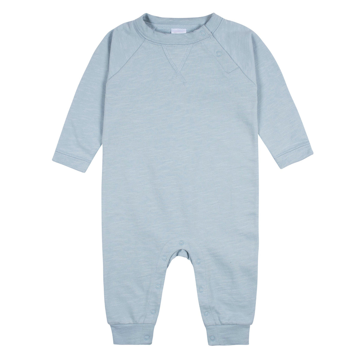 2-Pack Baby Boys Dark Grey/Blue Raglan Sleeve Romper, additional view 2