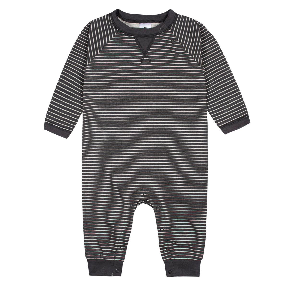 2-Pack Baby Boys Heather/Drk Grey Raglan Sleeve Romper, additional view 2