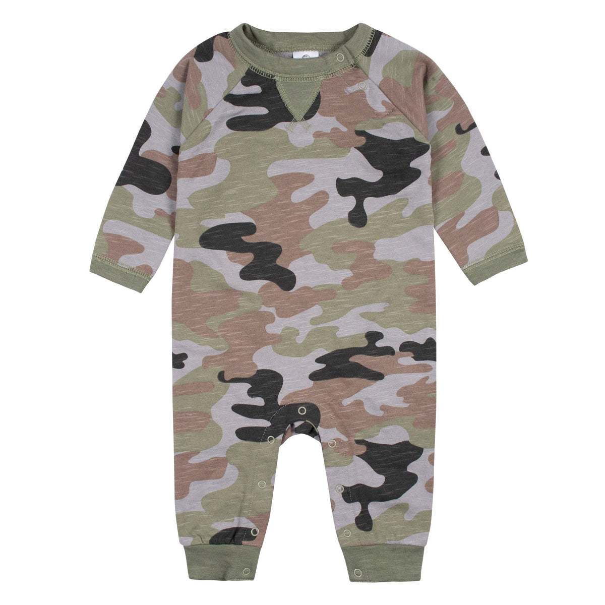 2-Pack Baby Boys Green Raglan Sleeve Romper, additional view 2
