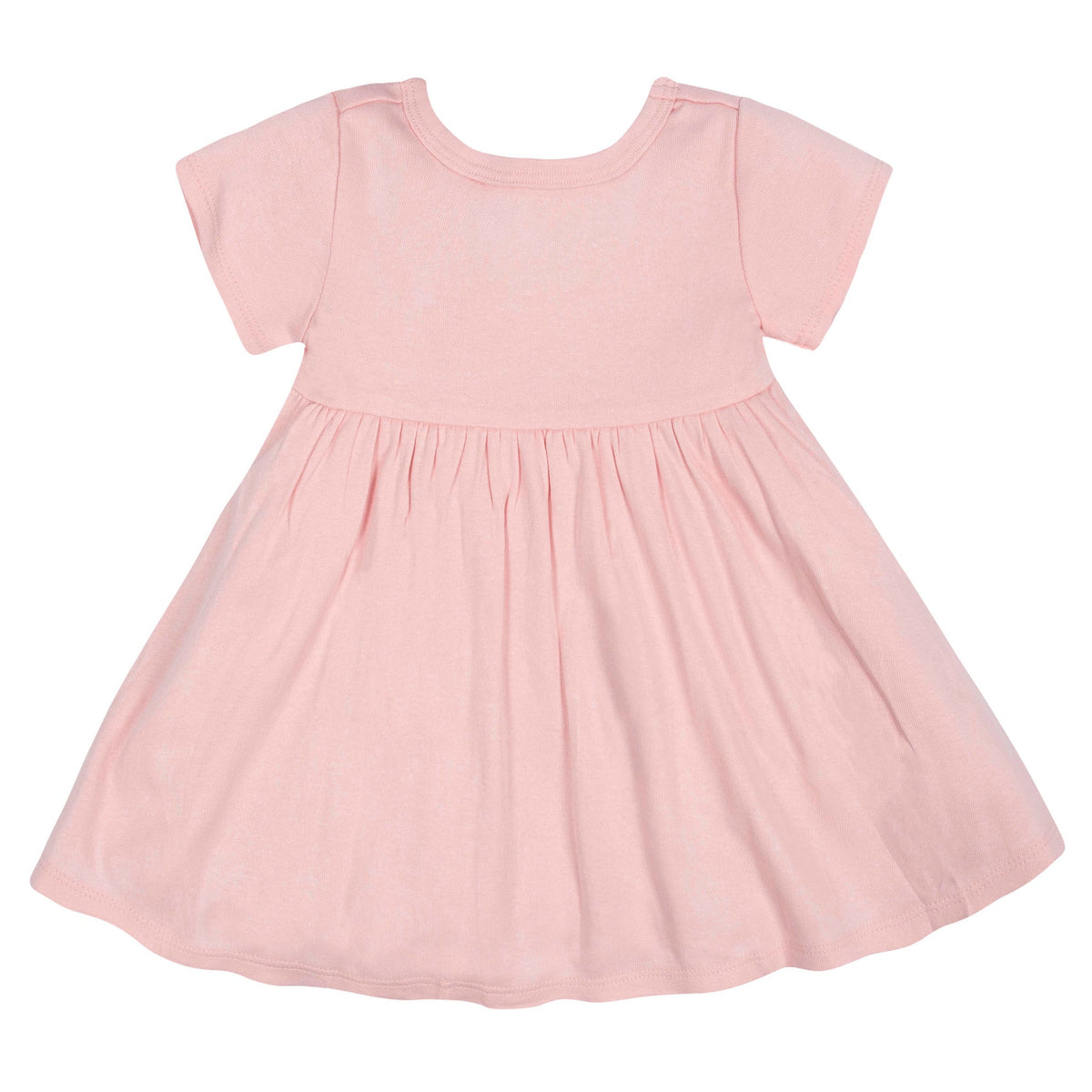 2-Pack Baby Girls Pink Floral Short Sleeve Dresses, additional view 2