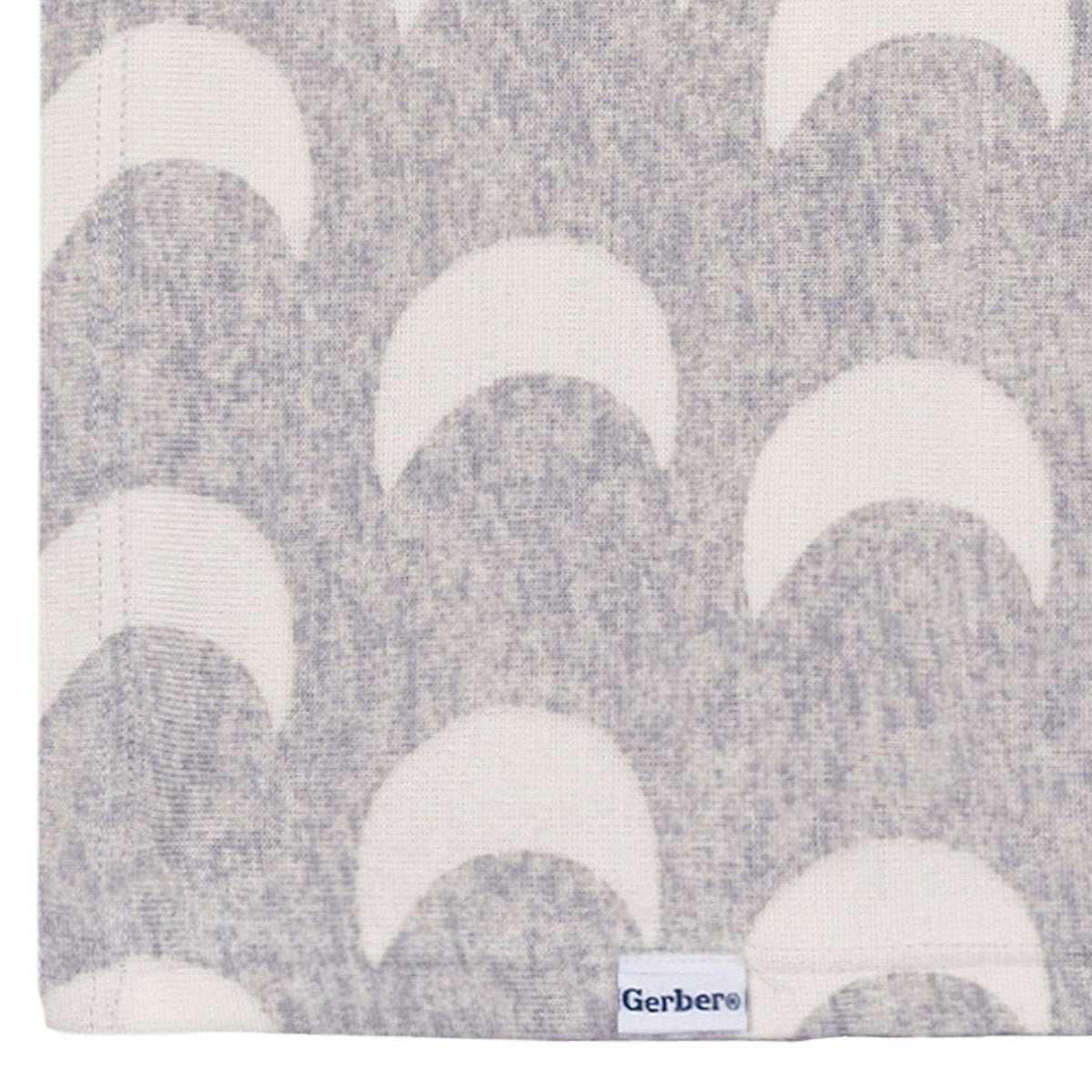 2-Piece Baby Neutral Moons Swaddle Blanket and Cap Set, close-up detail 1