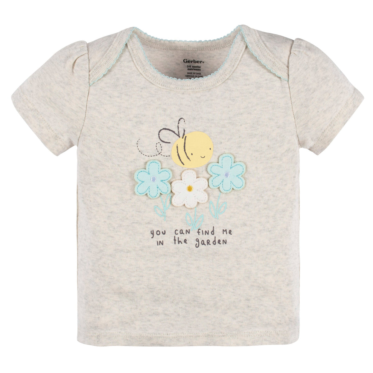 CASE of : 4-Piece Baby Girls Bee Onesies Bodysuit, Tee, Skort & Pant Set, additional view 3