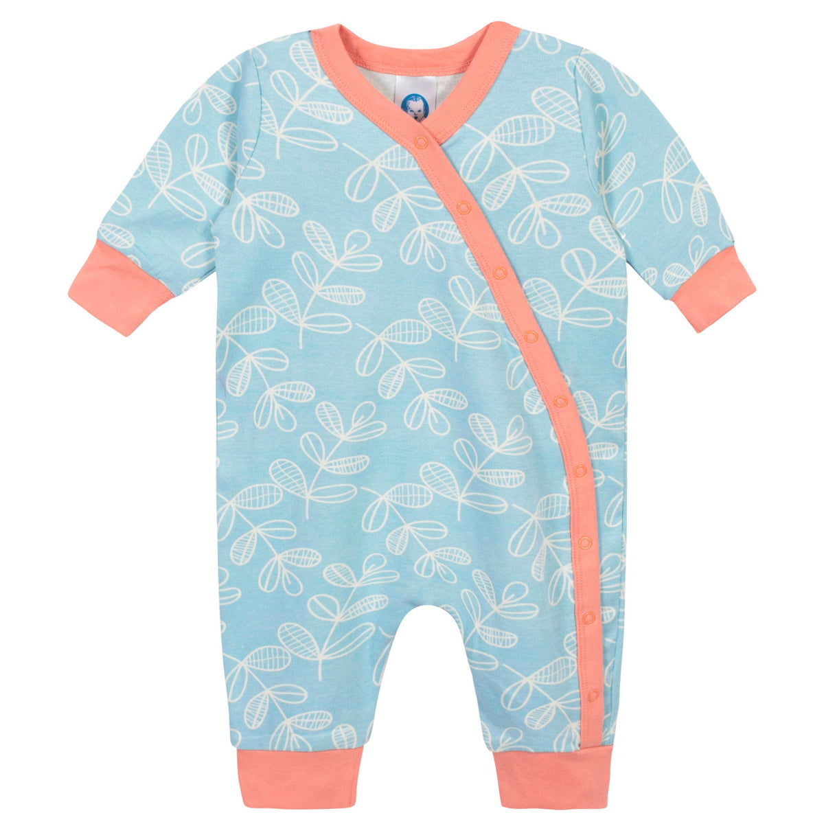 3-Piece Baby Girls Flower Pot Organic Coverall Set, additional view 2