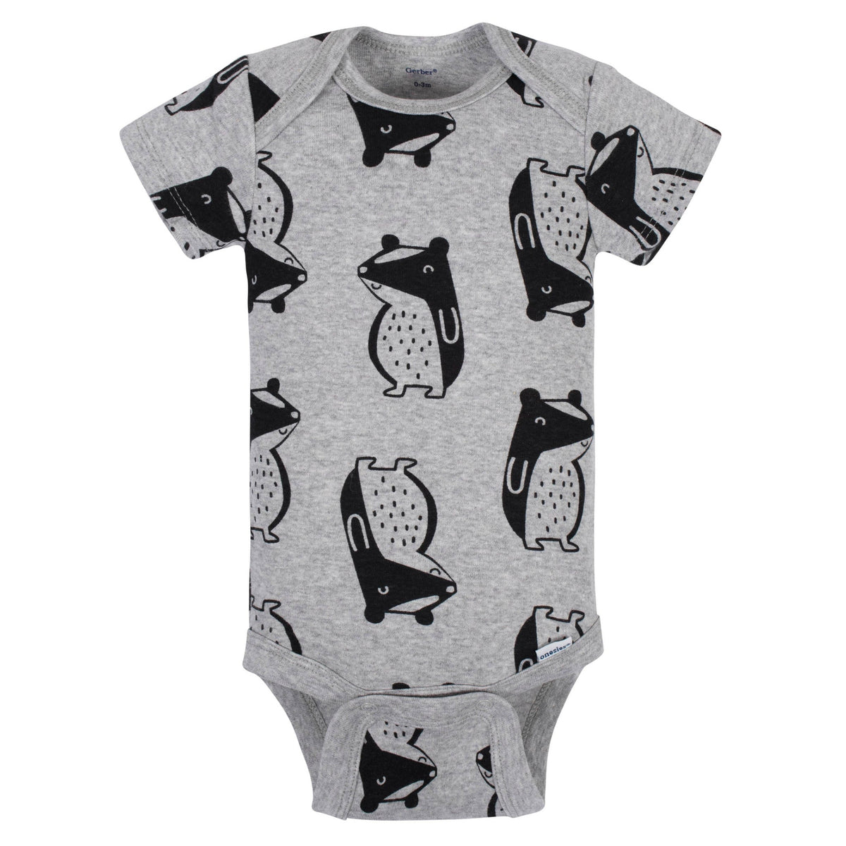 5-Pack Baby Boys Badger Organic Short Sleeve Onesies Bodysuits, additional view 5