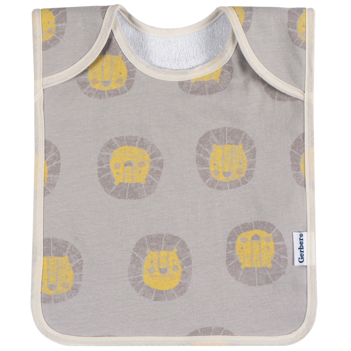 8-Pack Baby Neutral Multi Grey Yellow Lap Shoulder Bibs, view 5