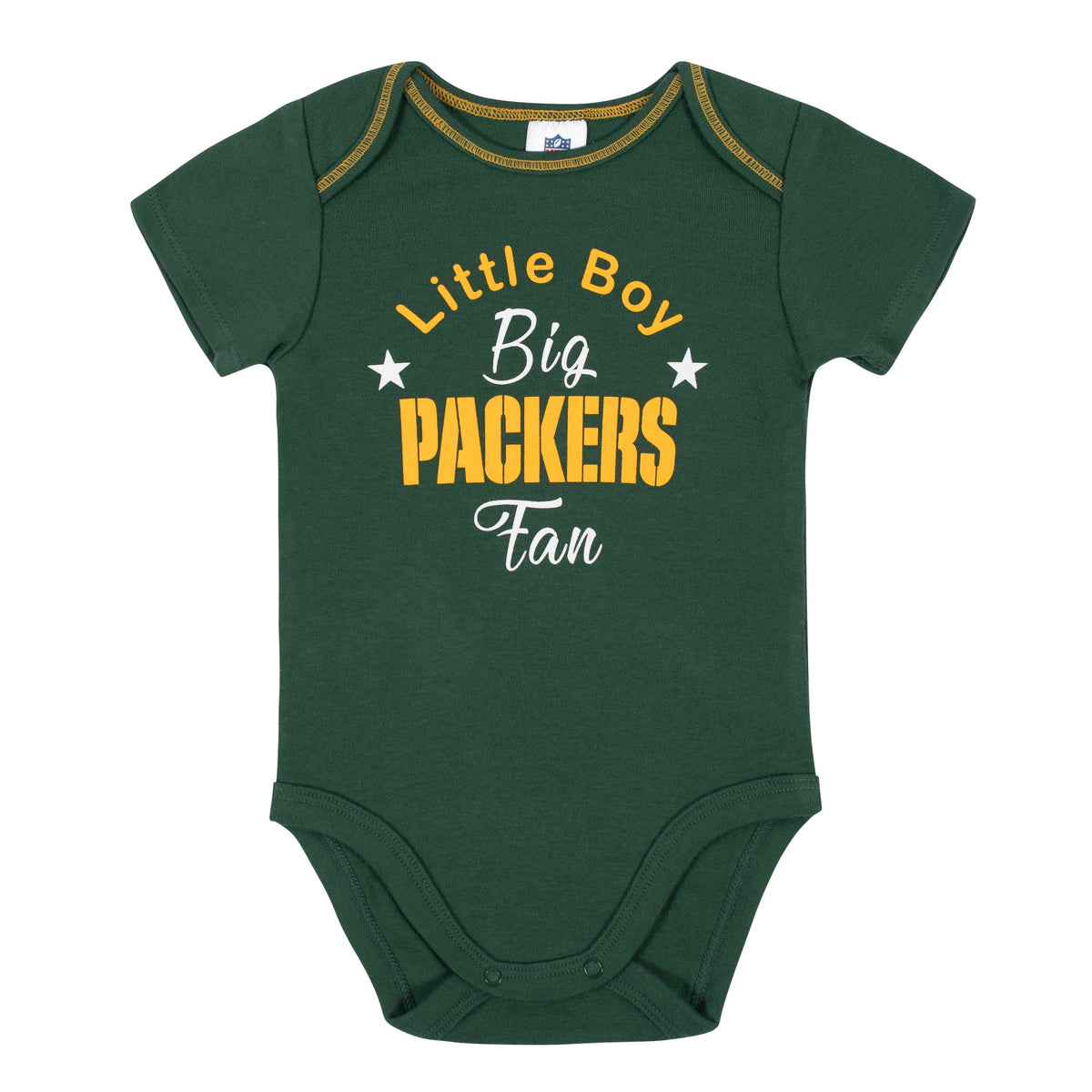 Baby Boys 3-Piece Green Bay Packers Bodysuit, Gown, and Cap Set, view 2