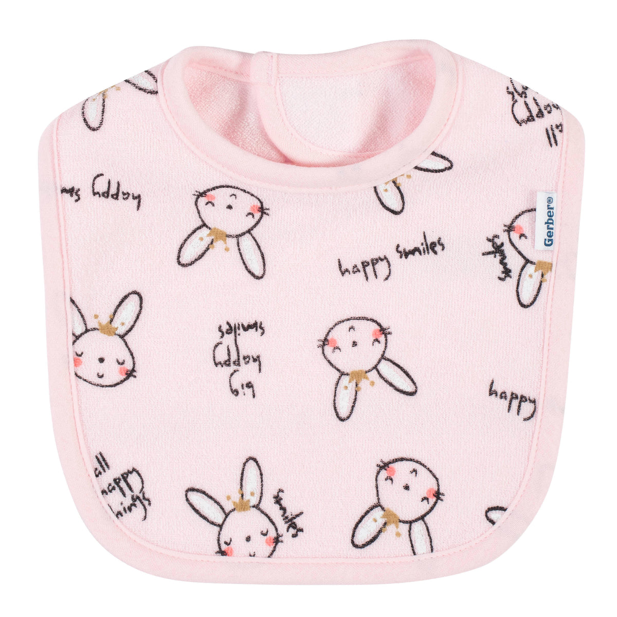 4-Pack Baby Girls Ballerina Dribbler Bibs, view 3