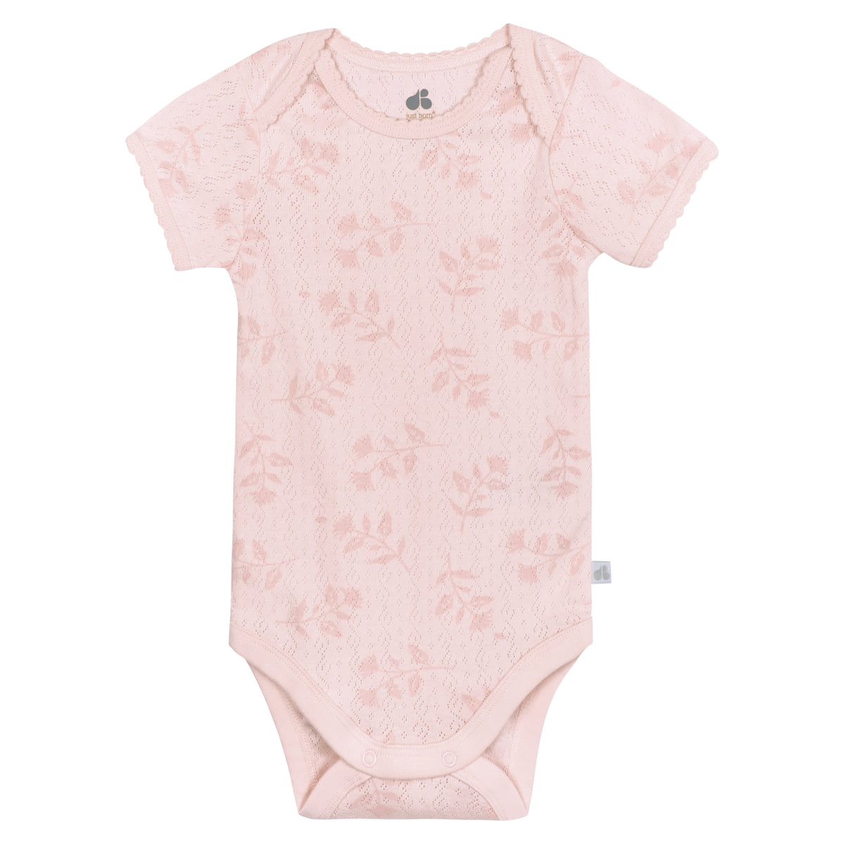3-Pack Baby Girls Vintage Floral Short Sleeve Bodysuits, view 6
