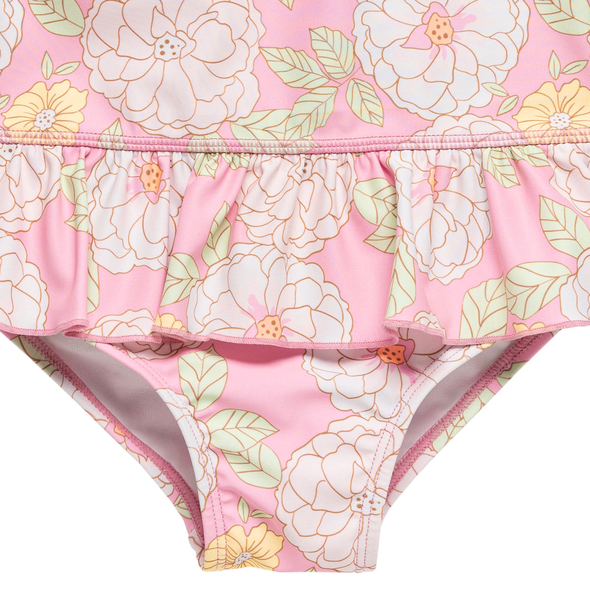 Toddler Girls Peonies Rashguard, view 9