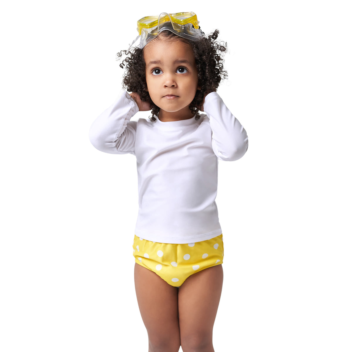 Baby & Toddler Neutral White Rashguard, view 2