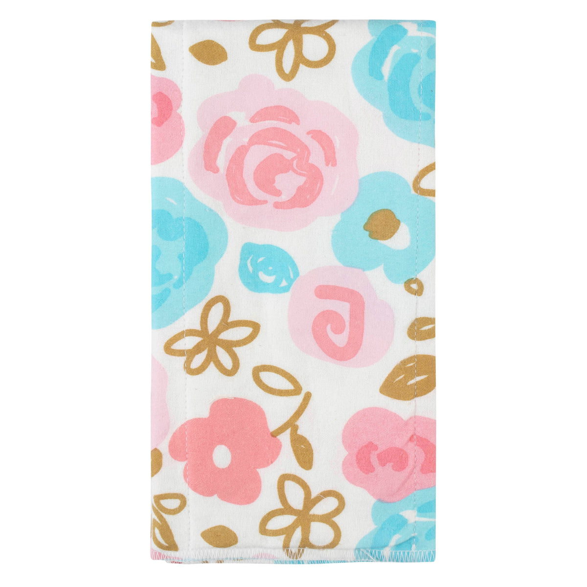 4-Pack Baby Girls Princess Flannel Burp Cloths, view 2