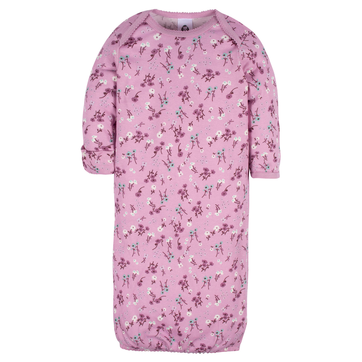 4-Pack Baby Girls Lavender Garden Gowns, view 8