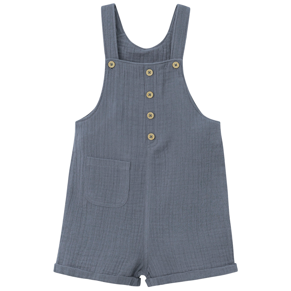 Infant & Toddler Slate Blue Gauze Shortall