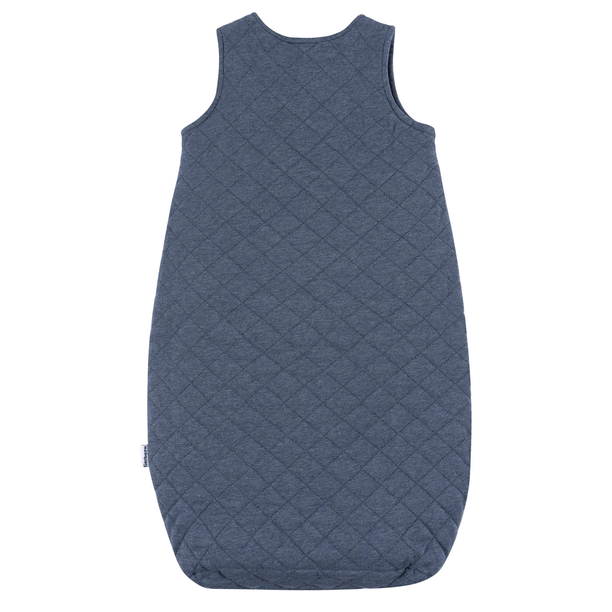 Baby Boys Navy Heather Quilted Jersey Wearable Blanket, view 4