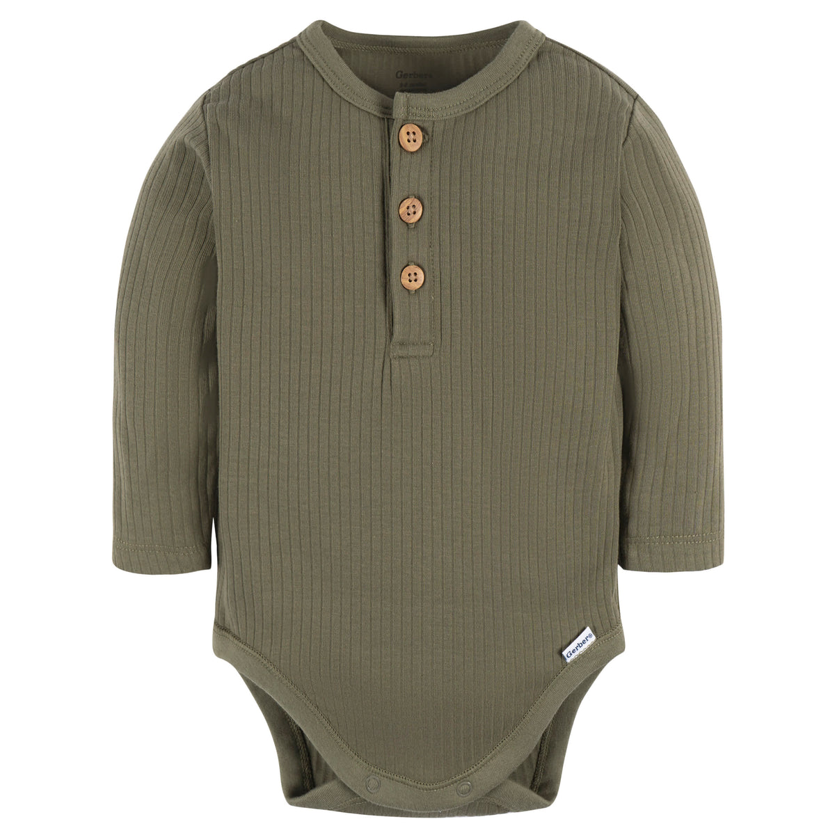 2-Pack Baby Boys Charcoal Green Bodysuits, view 4