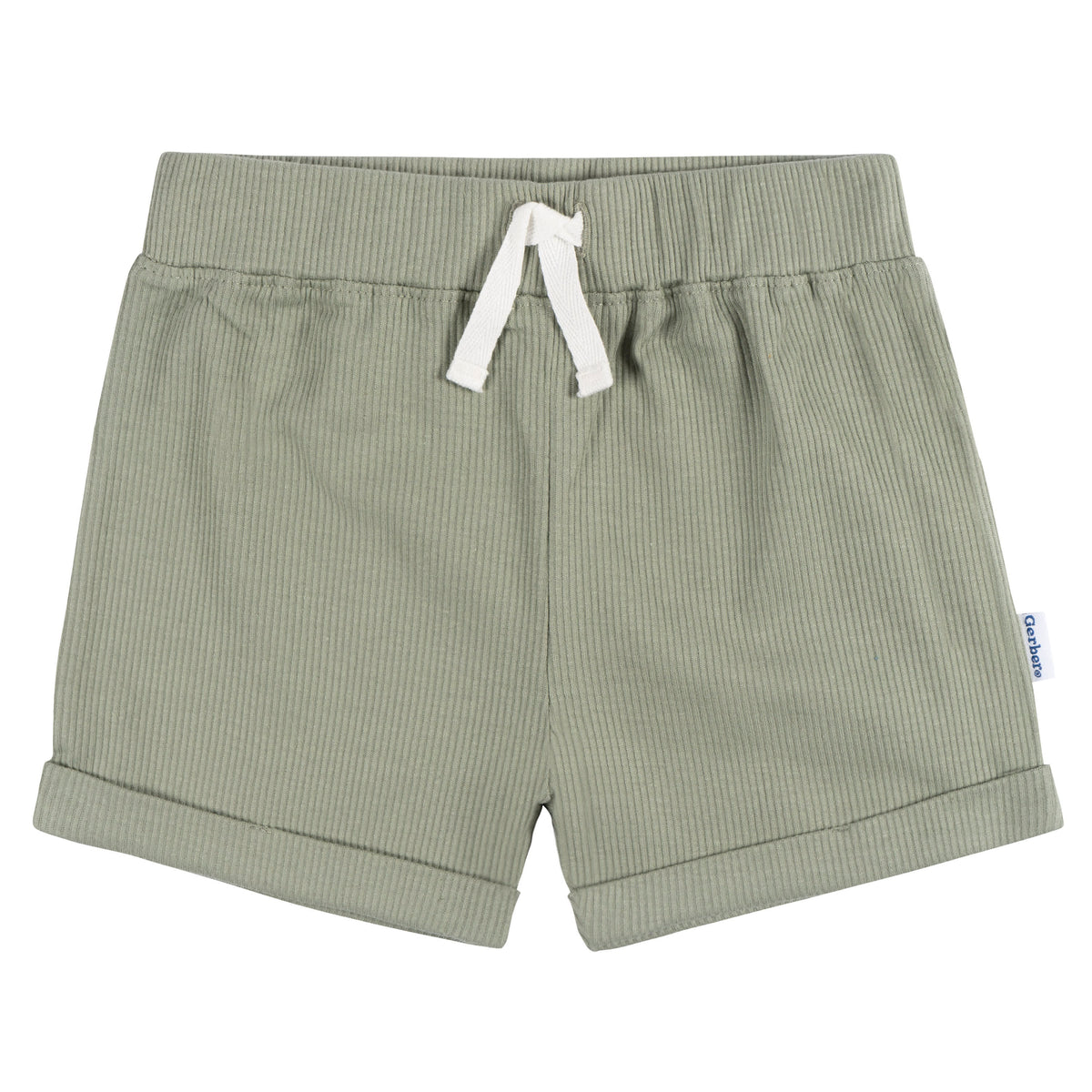 2-Piece Baby Boys Olive Bodysuit and Shorts, view 5