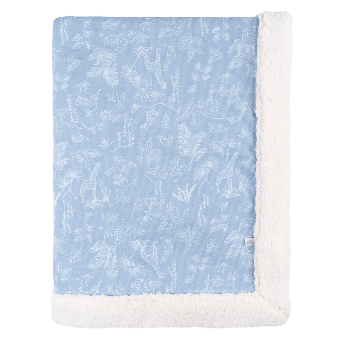 Baby Boys Blue Jungle Plush Blanket, view 2