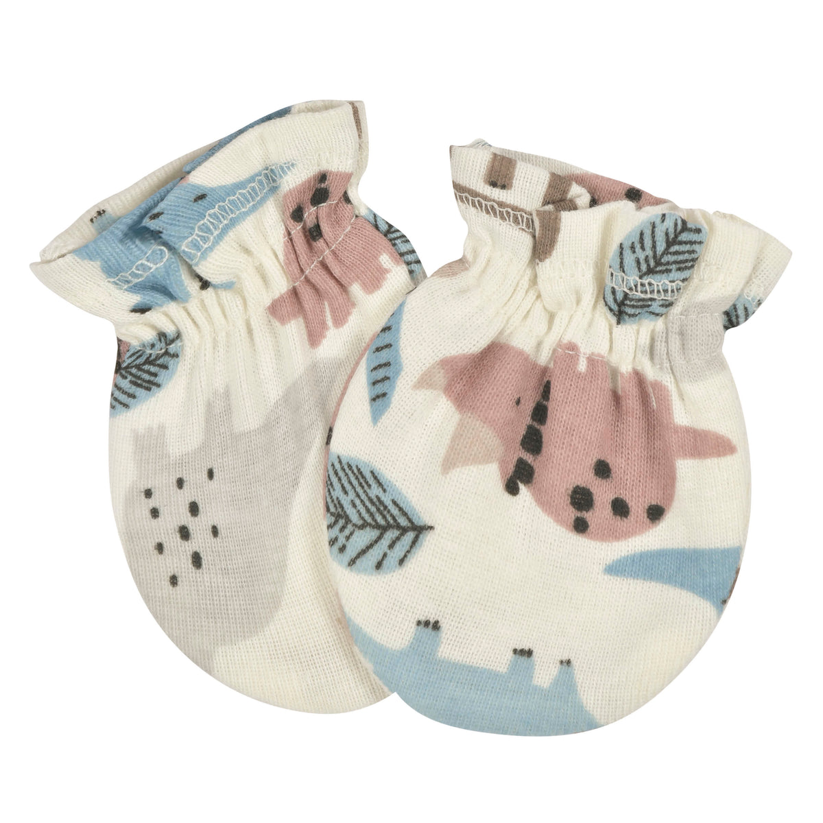 3-Pack Baby Boys Dino No Scratch Mittens, view 4