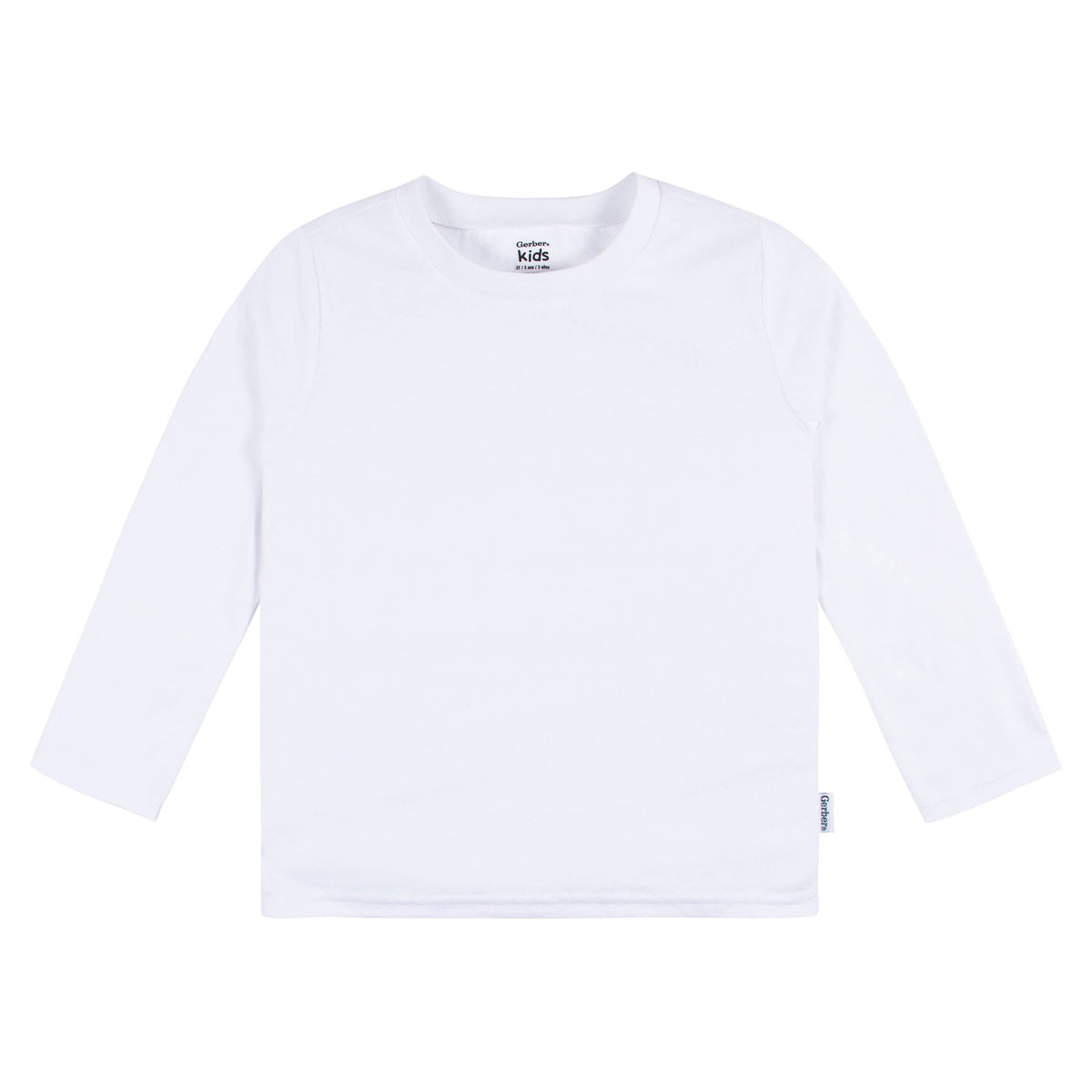 5-Pack Baby & Toddler White Premium Long Sleeve T-Shirts, view 2