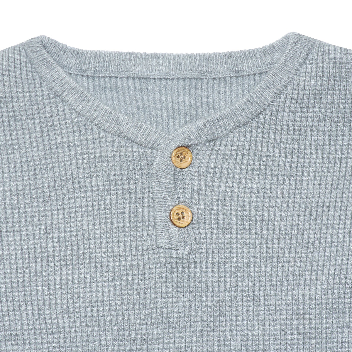 Infant & Toddler Boys Gray Heather Henley Sweater, view 2