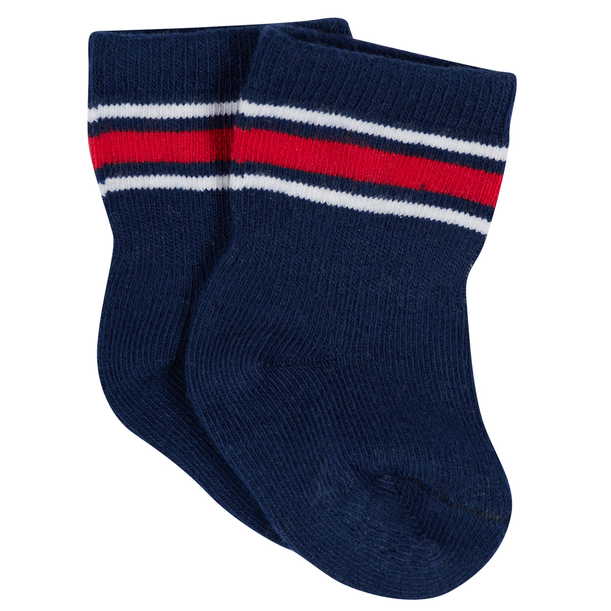 12-Pack Baby & Toddler Boys Construction Zone Jersey Crew Wiggle Proof Socks, view 11