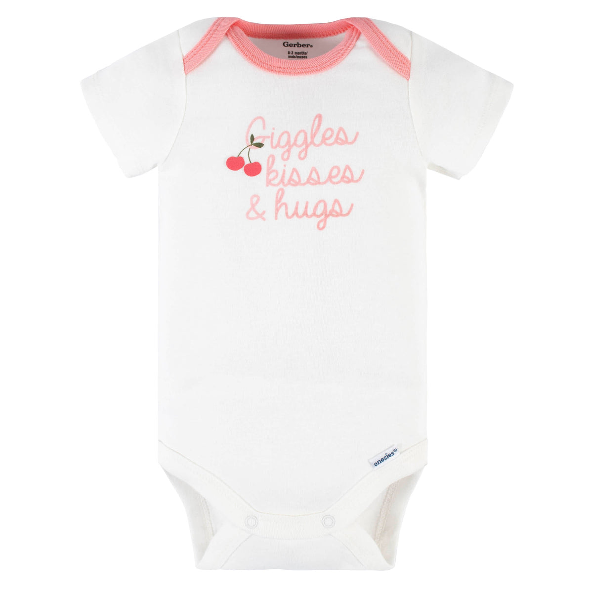 3-Piece Baby Girls Cherry Kisses Short Sleeve Onesies Bodysuits & Pants Set, view 3