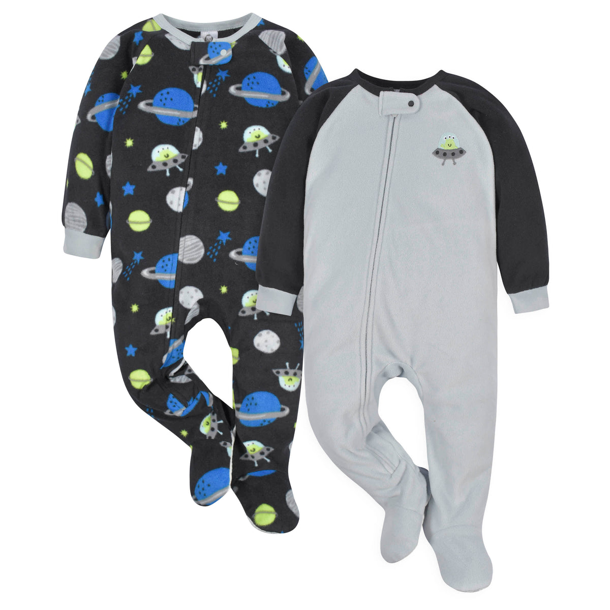 4-Pack Baby & Toddler Boys Space & Dinos Fleece Pajamas, view 9