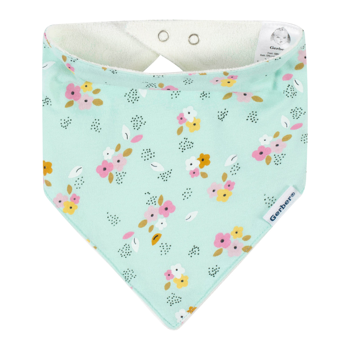4-Pack Baby Girls Fox Bandana Bibs, view 5