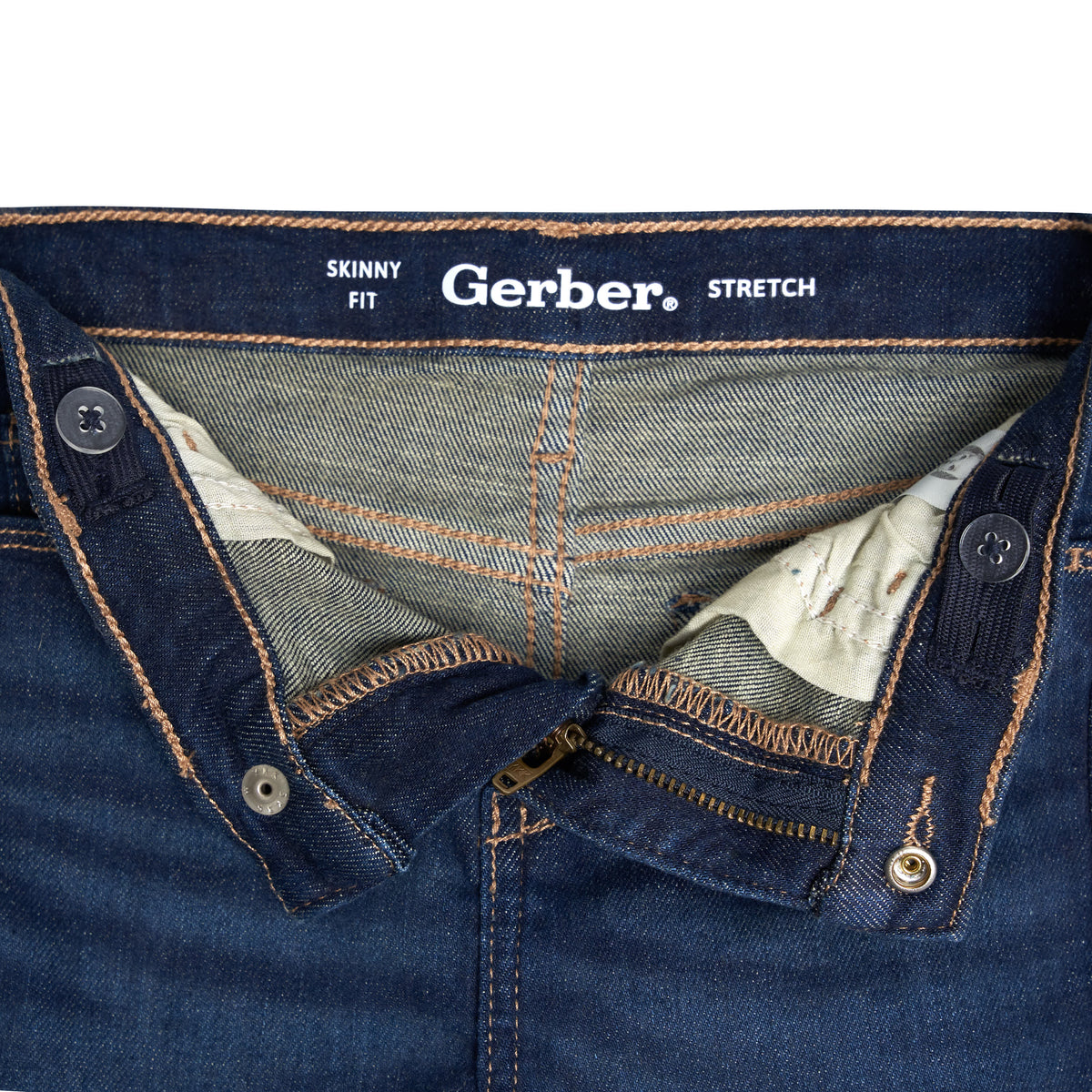 Infant and Toddler Neutral Dark Blue Jeggings, view 4