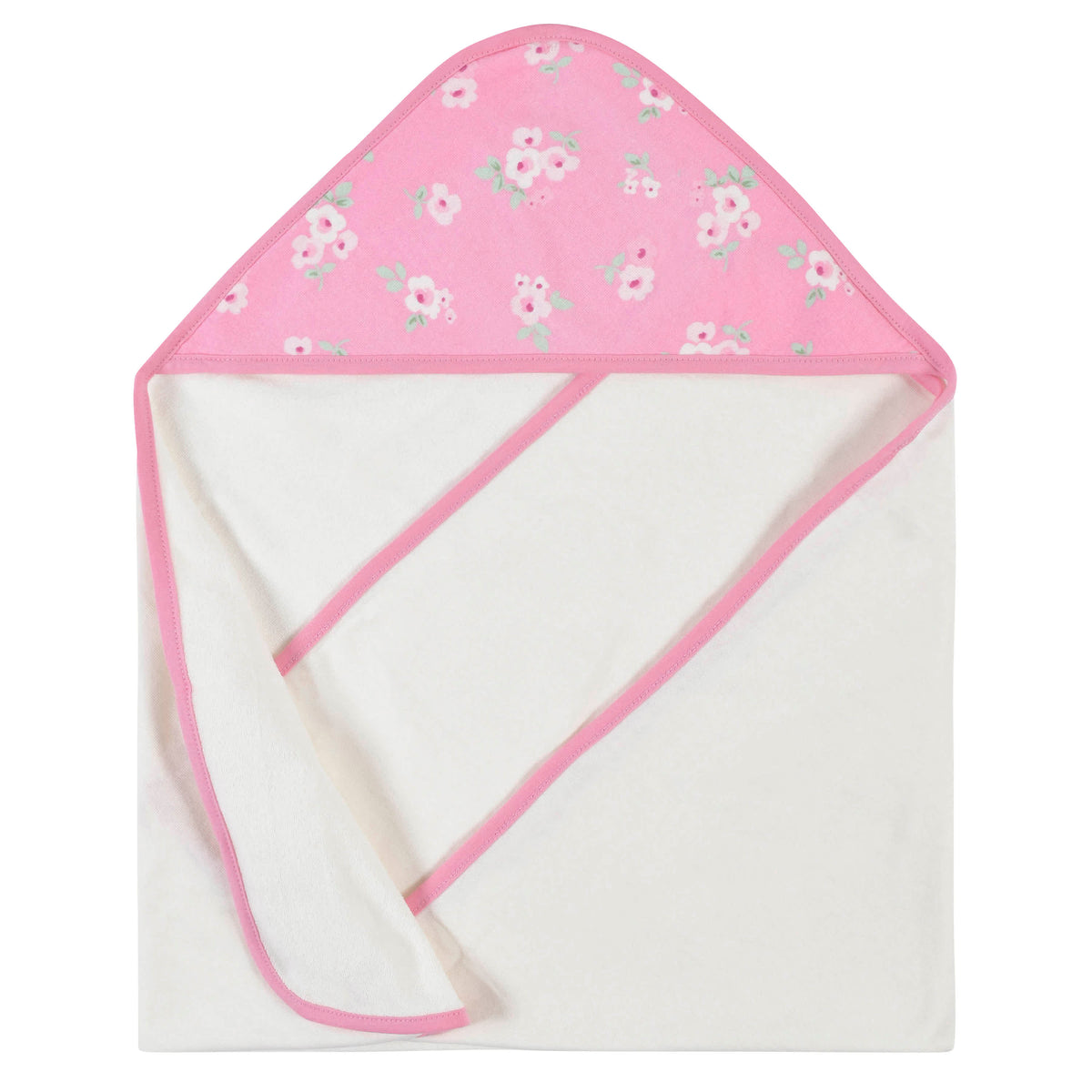 2-Pack Baby Girls Floral Hooded Towels, view 4