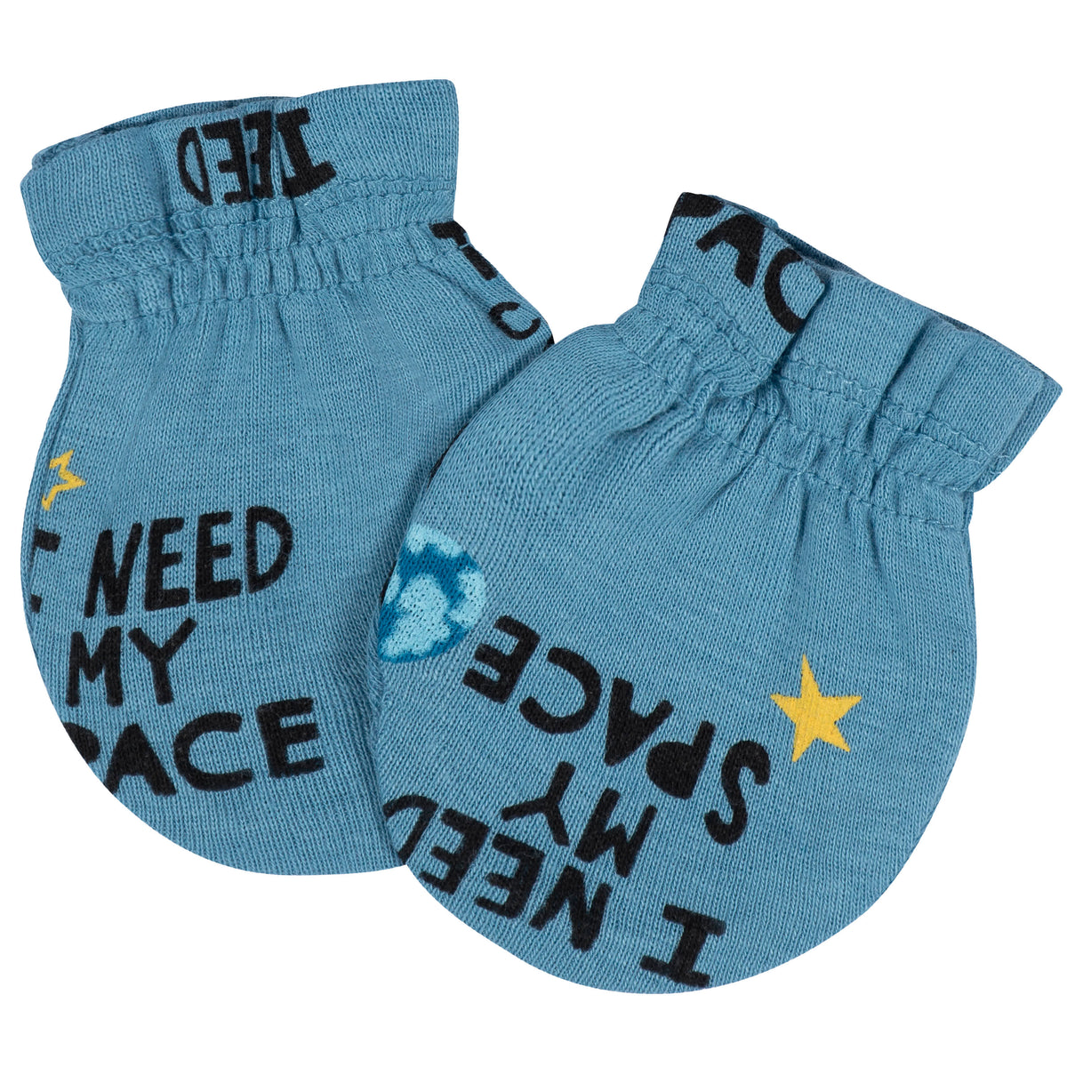 8-Piece Baby Boys Space Explorer No Scratch Mittens & Caps Set, view 7