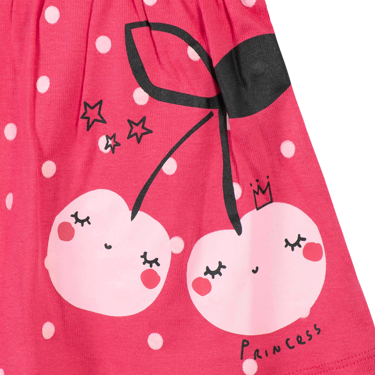 3-Piece Girls Cherry Dots Dress Set, view 3